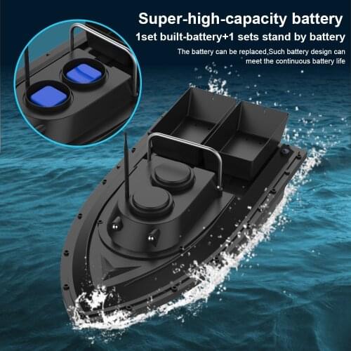 Fish Finder Fishing Bait Boat D11 RC Boat RC FISHING BOAT 1.5kg Loading 500m Fixed Speed 2 Battery 2 Motors 2 Bait LED Light