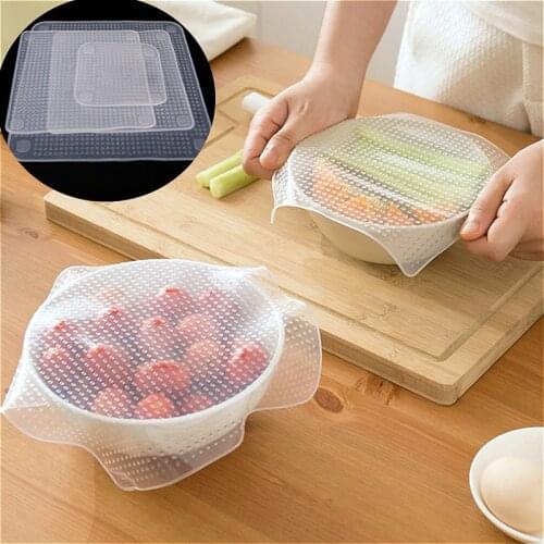 SUEF Silicone Cover Reusable Silicone stretch lids Multifunctional Silicone Wrap Seal Lid Food Fresh Keeping Kitchen Tool @1