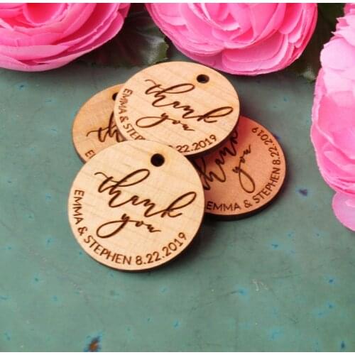 Thank you tags, wedding gift tags, wooden tags, personalized thank you tags, wood gift tags, wedding favor tags, custom wooden t