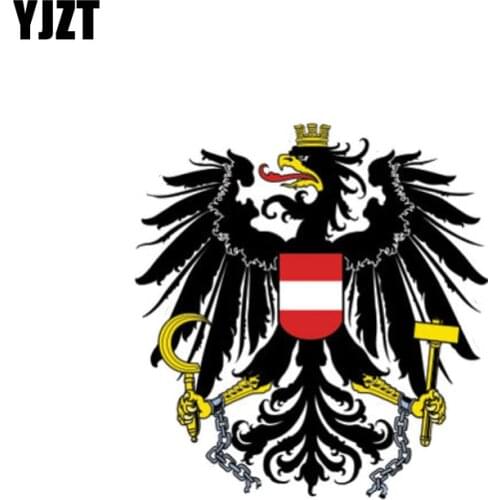 YJZT 9.6CM*10.2CM Personality Funny Austria Flag Coat Of Arms Car Sticker Decal 6-1087