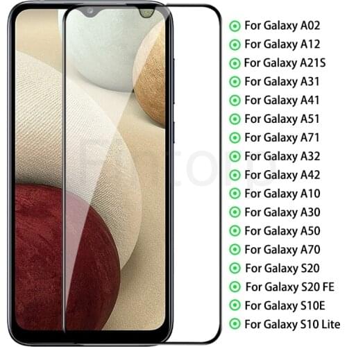 9H Protective Glass For Samsung Galaxy A51 A71 A02 A21S A12 A31 A41 Screen Protector A32 A42 A50 A70 A30 A40 S20 FE S10E Glass