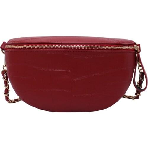 Pu Leather Women Chest Bag Fashion Trend Wide Shoulder Strap Bag for Woman 2021 New Spring Summer Female Corss Body Bag