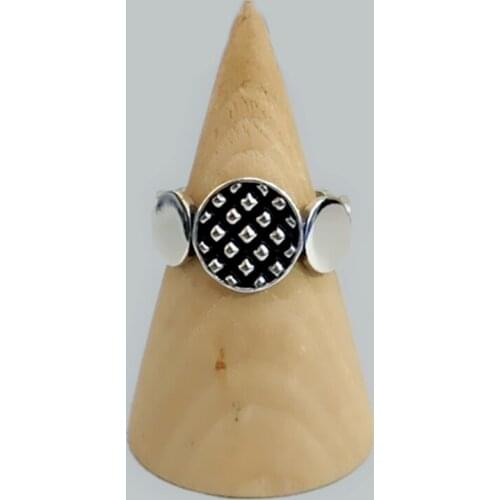 2020 New Design Big Wide Style Steampunk Women Rings Vintage Thai Plated Geometric Round Adjustable Ring Resize Jewelry