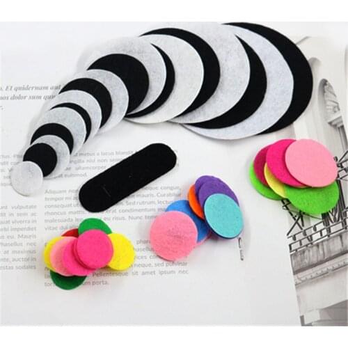 1000PCS 1.5cm 3/5" white round felt pads for DIY Hairbands accessories,white round non-woven circles patches appliques