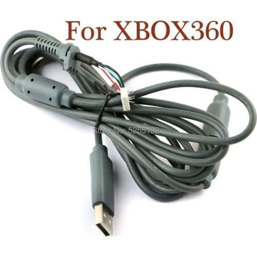 2pcs For Xbox 360 USB Breakaway Cable Lead Cord Adapter Black Grey 4Pin Wired Controller Interface Cable