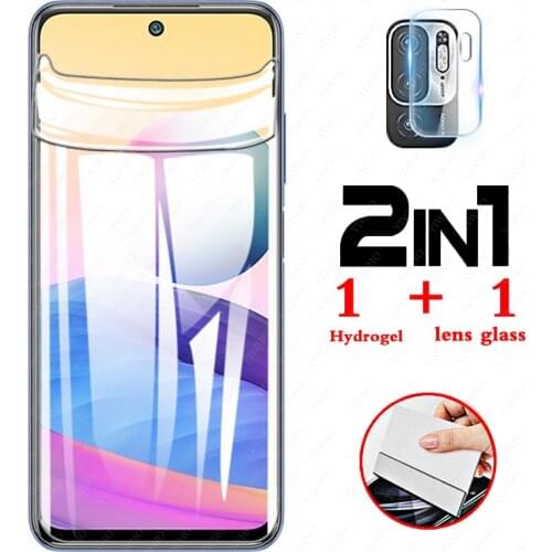2 in 1 30D Soft Hydrogel Film Full Cover For Xiaomi Redmi note 10 5g 4g Screen Protector note10 redminote10 lens camera glass