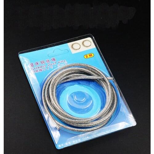 Small Grinder Wire Rope Accessories 618 Hand Crank 4mm Sling Surface Grinder 2 Meters Stainless Steel Non-magnetic Pastic Coated