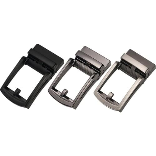 3Pcs Automatic Belt Buckle Alloy Polished Business Casual Ratchet Buckle