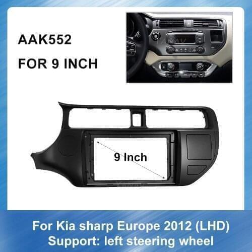Car Stereo Receiver Radio Audio Panel Adaptor Refitting Kit frame For-Kia Rio 2012 GPS Navigation Panel Mounting Dash Install