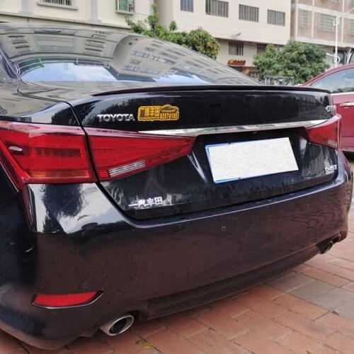 CEYUSOT For Accessories Spoiler NEW Toyota Crown PU Material Car Trunk Rear Lip Black Wing Tail Diffuser Refit V Style 2012-2021