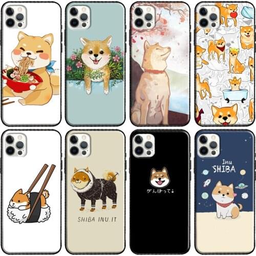 Funny Shiba Inu Phone Case For Apple iPhone 11 Pro Max 12 mini X XR XS Max 8 7 Plus SE 2020 Cover Shell