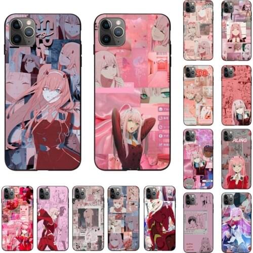 Yinuoda Zero Two Darling in the FranXX Anime Phone Case for iPhone 11 12 pro XS MAX 8 7 6 6S Plus X 5S SE 2020 XR cover
