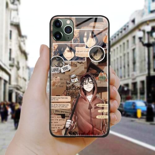 Satsuriku no tenshi angels of death Silicone Glass Phone Case Cover Shell For iPhone SE 6 6s 7 8 Plus X XR XS 11 12 Mini Pro Max