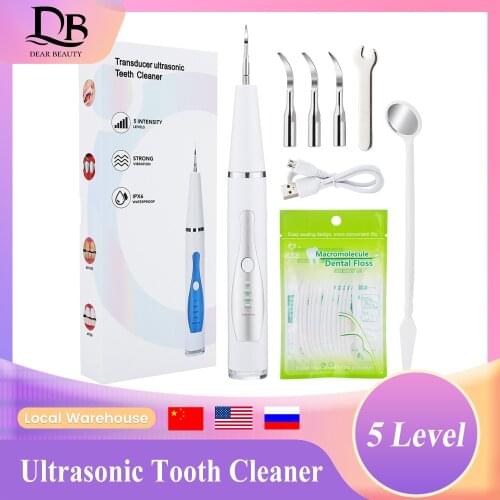 Dental Cleaning Teeth Whitening Eliminator Tartar Scraper Electric Ultrasonic Tooth Cleaner Calculus Remover Plaque Stain Oral
