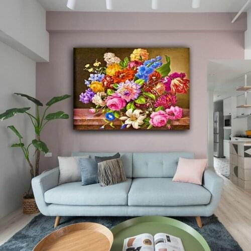 DIY colorings pictures by numbers with flowers picture drawing painting by numbers framed Home