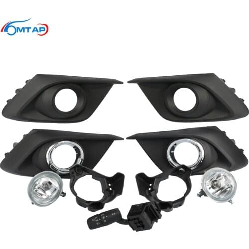 For Mazda 3 Axela 2014 2015 2016 Front Bumper Fog Light Fog Lamp Modification Set With Light Switch Chroming Cover