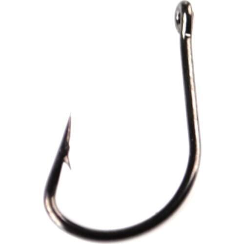FISH KING Carbon Steel Fishing Lure Hooks With Ringed 10PC/Lot Fishing Lure Accessories Jig Head Hook Set Barbed Hooks Pesca