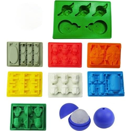 Ice Tray Silicone Mold Ice Cube Tray Chocolate Mould Blue Death Round Ball Mould for Cocktail Wine Kitchen Tool Accessories