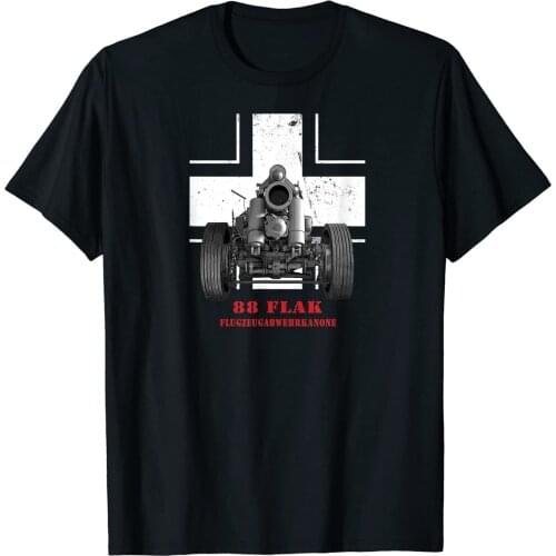 German 88 Flak Anti-aircraft Anti-tank Gun T-Shirt Summer Cotton O-Neck Short Sleeve Mens T Shirt New Size S-3XL