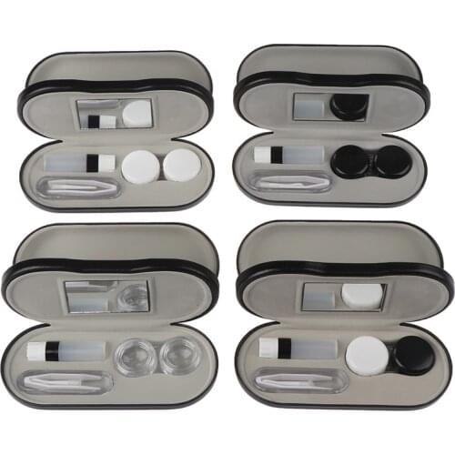 Multi-purpose Portable 2 In 1 Double Layer Box Contact Lens Boxes For Men Women Unisex Creative Dual Use Glasses Case Handmade