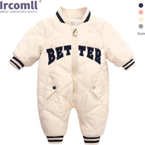 Ircomll Brand Baby Winter Snowsuit Coat Romper Outwear Baseball Style Children Infant Winter Coat Boys Girls Outfits Overalls