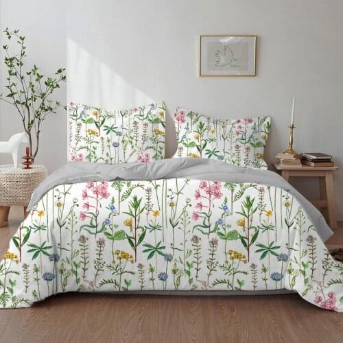 Couple Bed Quilt Cover Nordic Flower Duvet Cover 240x220 Double Bedding set 200X200 Queen King Twin Bed Linen Euro