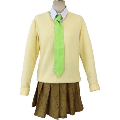 Demon Slayer Cosplay Costume Kimetsu no Yaiba Kochou Shinobu JK School Uniform Shirt Skirt Tie Stockings Headwear For Halloween