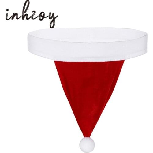 Christmas Underwear Men Panties Santa Red Velvet Penis Pouch Sexy Thongs Male G-String Jockstraps Festival Rave Fancy Underpants