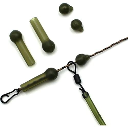 20PCS Carp Fishing Accessories Set Helicopter Rig Rubber Sleeve Heli Chod Bead for Carp Helicopter Rig Tackle Tools