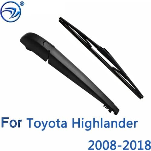 Wiper 12" Rear Wiper Blade & Arm Set Kit For Toyota Highlander 2008 - 2016 2017 2018 Windshield Windscreen Rear Window
