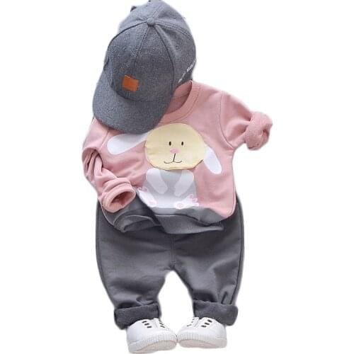 New Spring Autumn Baby Boy Girl Clothes Children Cartoon T Shirt Pants 2 Pcs/sets Toddler Casual Clothing Infant Kids Tracksuits