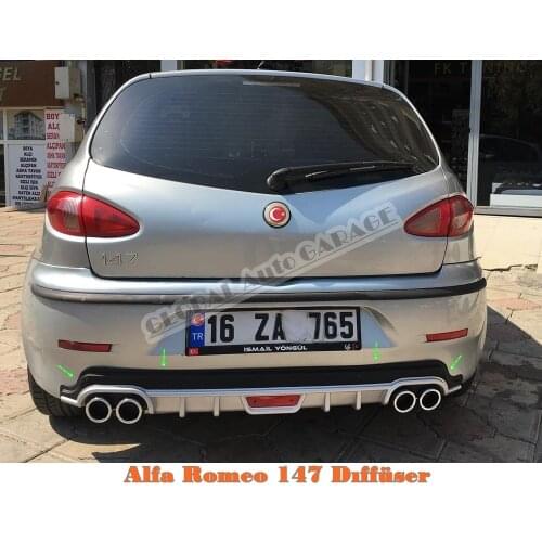 For Alfa Romeo 147 Diffuser Extension Rear Bumper Attachment Car Styling Auto Accessory Exhaust Universal Spoiler Sill Spilitter
