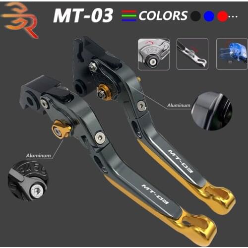 MT 03 2006 Brake Clutch Levers Aluminum Adjustable Folding Extendable Motorcycle Accessories For Yamaha MT 03 MT-03 2005