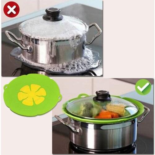 Silicone lid Spill Stopper Cover For Pot Pan Kitchen Accessories Cooking Tools Flower Cookware Home Kitchen Accessories Gadgets