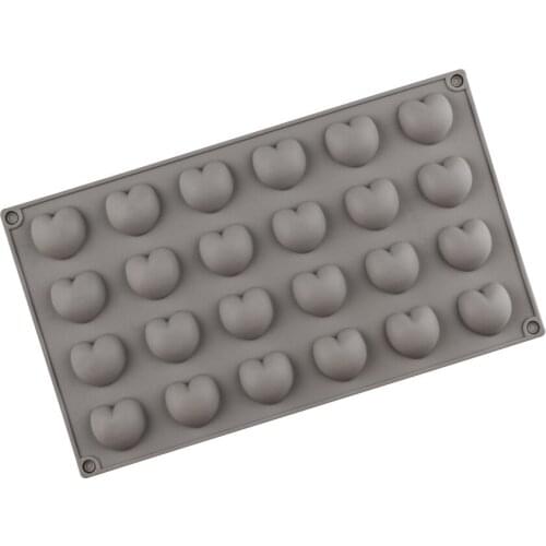 24 Slots Mini Heart Mold Silicone Ice Cube Tray DIY Chocolate Fondant Mould 3D Pastry Jelly Cookies Baking Cake Decoration Tools