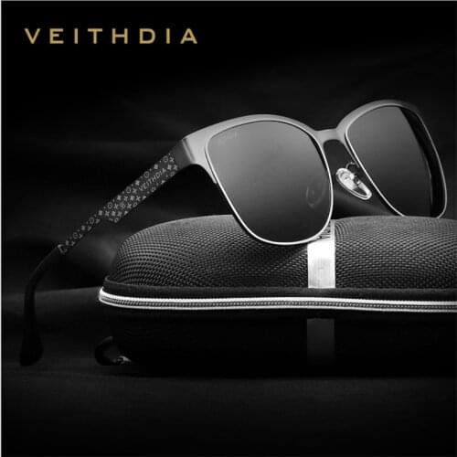VEITHDIA Mens Sunglasses Stainless Steel Sun Glasses Polarized Coating Mirror Lens Driving Male Eyewear shades For Men/Women 580