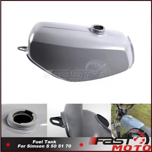 Steel Gray Oil Tank Retro Motorcycle Gas Can Fuel Tank For Simson S50 S51 S70 Vintage Motorbike Parts 7 Colors