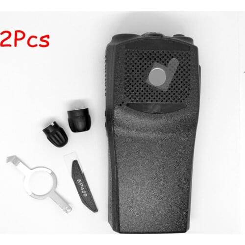 2set iNiTONE Replacement Front Casing with the knobs Repair Housing Cover Shell for motorola EP450 walkie talkie two way radio