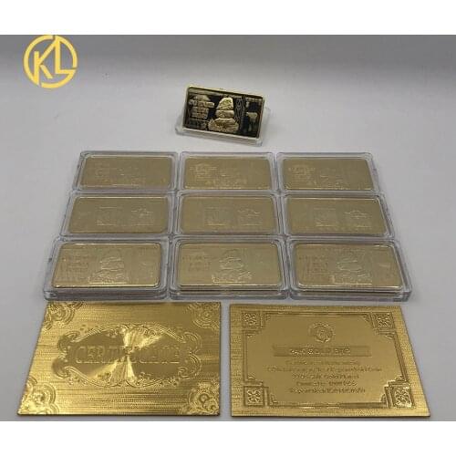 50pcs Original Gold Plated Coins Collectibles Zimbabwe One Hundred Trillion Dollars Buffalo Bullion Coin for Christmas Gift