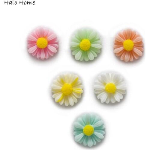 50 Piece Mixed Sunflower Resin Flatback Scrapbooking DIY Phone Decoration Craft Making Embellishment Cabochon 12mm