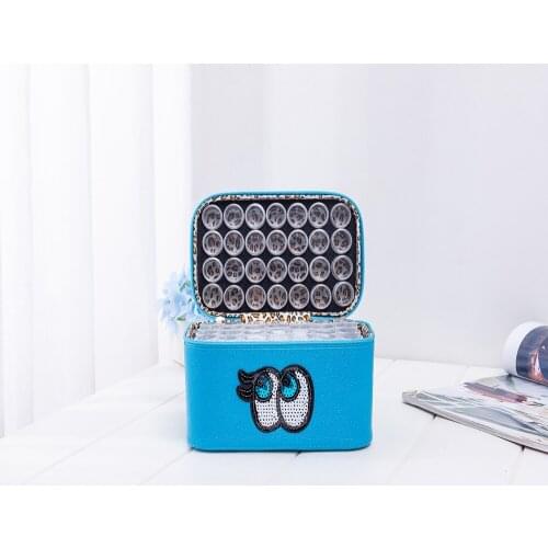 84 Bottles PU Leather Diamond Painting Square Rhinestones Tool Storage Bag Organizer Beads Diamond Embroidery Accessories Box