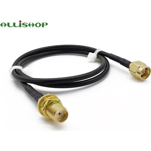 ALLISHOP New Arrival 30cm Cable SMA Male To SMA Female With Nut Bulkhead RF Coax Pigtail Cable RG174 Connector Adapter