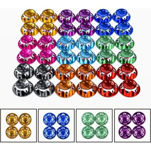 Aluminium Wheel Hub Cover Antidust Cover 17mm HEX Nut for RC 1:8 Model Car Anti-skid Wheel Cover - 4pcs/lot