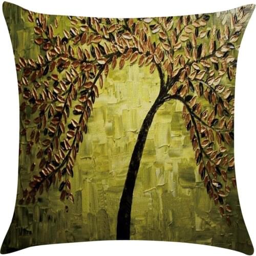 3D Vintage Flower Cotton Linen Pillow Case Velvet Decoration Pillows For Sofa Waist Cushion Cover Bags Home Decoration For Car