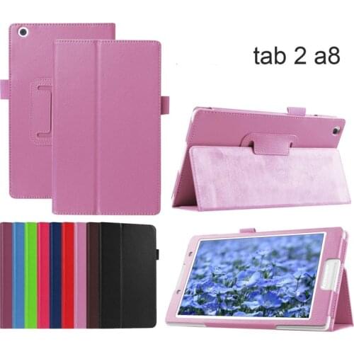 Flip Stand PU Leather Cover Case for Lenovo Tab2 A8 A8-50F A8-50LC Tab 3 8 TB3-850F TB3-850M tablet Cover Case capa funda glass