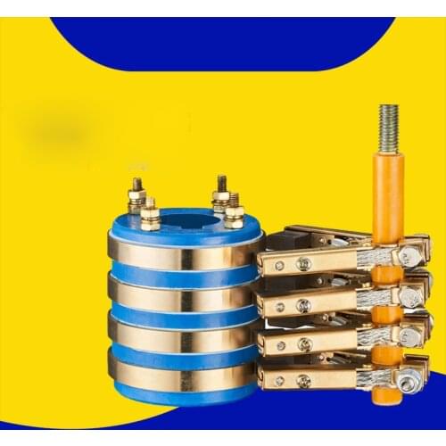 Four-way Slip Ring Assembly Conductive Slip Ring Copper Carbon Brush Bracket Packaging Machine Sealing Return Ring Copper Ring