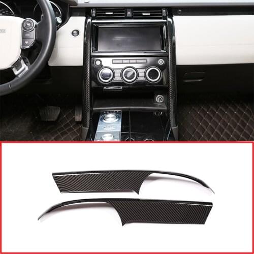 Carbon Fiber Style ABS Center Console Decoration Strips Trim Accessories For Land Rover Discovery 5 LR5 17-20 Car-styling 2pcs
