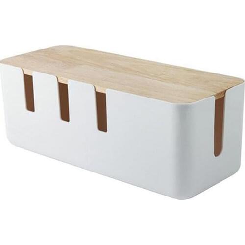Wooden Power Cable Storage Box Rectangular Power Socket Organizer Organizador Box Rangement Storage Box Organizer Box Joyero