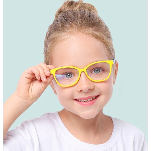 Kids Children Glasses Square Anti Blue Light Glasses For Boy Girls Computer Optical Frame Reflective Blocking UV400 Eyewear 8142