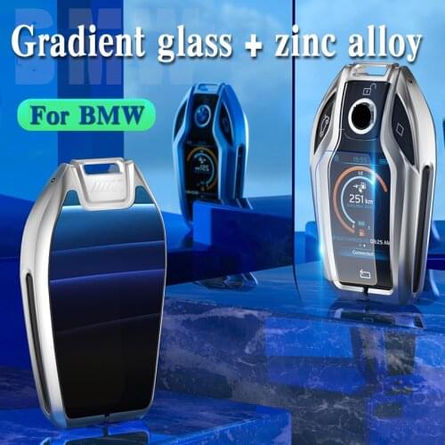For BMW 5 7 series G11 G12 G30 G31 G32 I15 G01 G02 G05 X5 G07 X7 LED Display Zinc alloy car Key Cover Case Shell Accessories